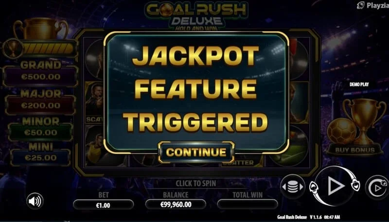 Goal Rush Deluxe - เริ่มต้น Jackpot Hold and Win ด้วยลูกบอลโบนัส