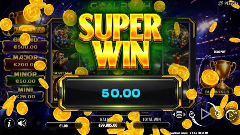 Goal Rush Deluxe - ชนะรางวัลใหญ่สุดท้ายพร้อม Grand Jackpot